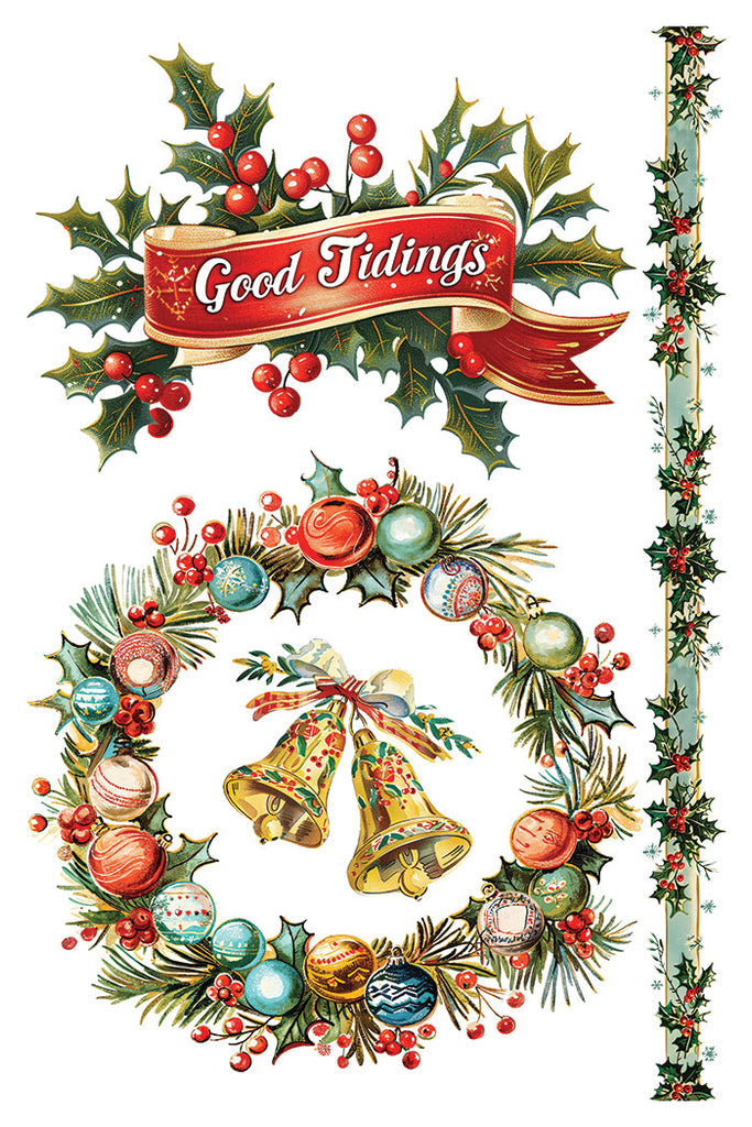 Iron Orchid Design Kitschy Christmas IOD Transfer 8x12 Pad 8 in sheets Limited Edition - Decor Transfer