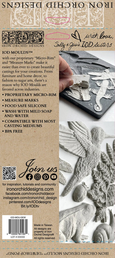 Iron Orchid Design Spring IOD 2023 Dewdrop Pond 6×10 DECOR MOULDS™-BluebirdMercantile