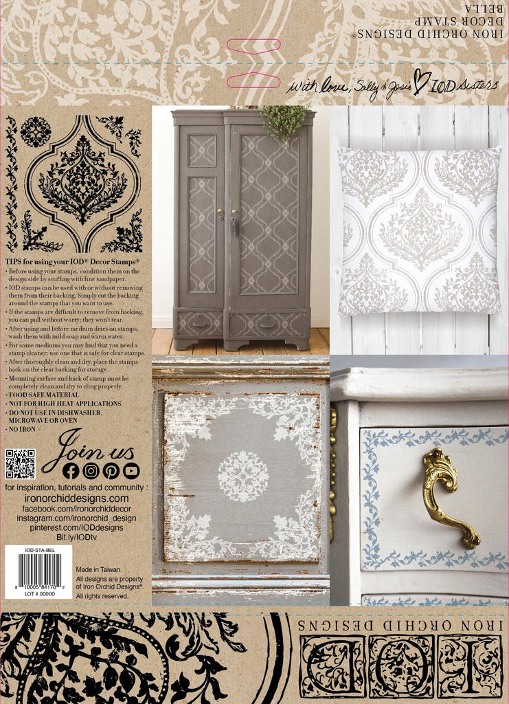 Iron Orchid Designs Bella 12x12 IOD Stamp™-BluebirdMercantile