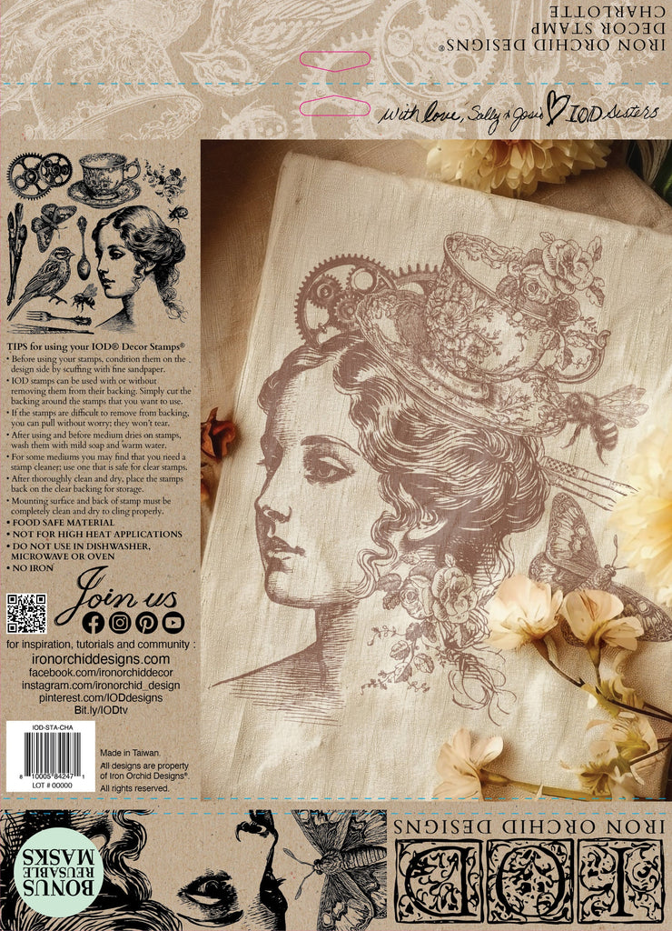 Iron Orchid Designs Charlotte 12x12 IOD Stamp™-BluebirdMercantile