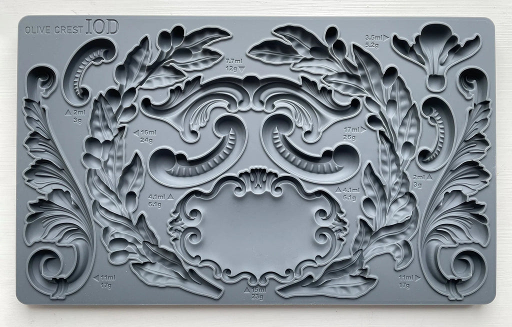 Iron Orchid Designs Olive Crest 6X10 IOD Moulds™-BluebirdMercantile