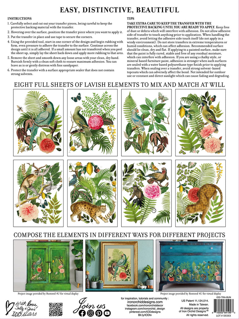 Iron Orchid Designs Spring IOD 2023 Bungalow Transfer 8 page 12 in x 16 in-BluebirdMercantile