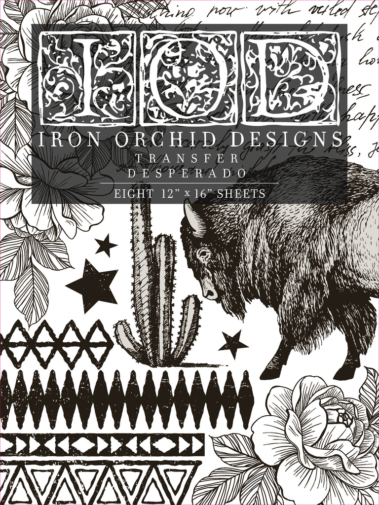 Iron Orchid Design Desperado Transfer Pad 8 -12 x 16 in sheets - BluebirdMercantile
